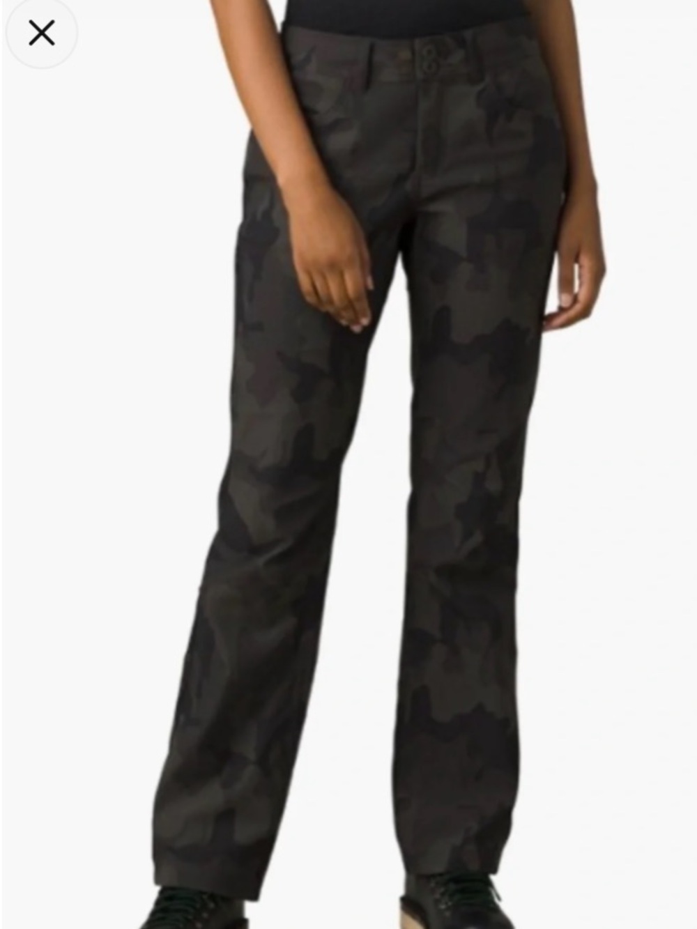 Like New prAna Women's Halle Pants II in Charcoal Camo, Size 8